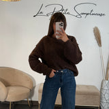 PULL EN LAINE CHOCO FELIX - La Petite Somptueuse