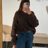 PULL EN LAINE CHOCO FELIX - La Petite Somptueuse