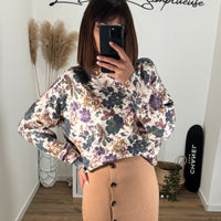 PULL FLEURI VERNIA - La Petite Somptueuse