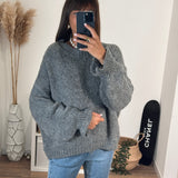 PULL GRIS JOEY - La Petite Somptueuse