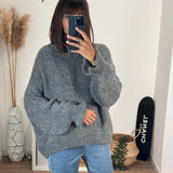 PULL GRIS JOEY - La Petite Somptueuse