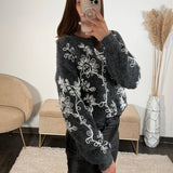 PULL GRIS LIGNE WHITE - La Petite Somptueuse