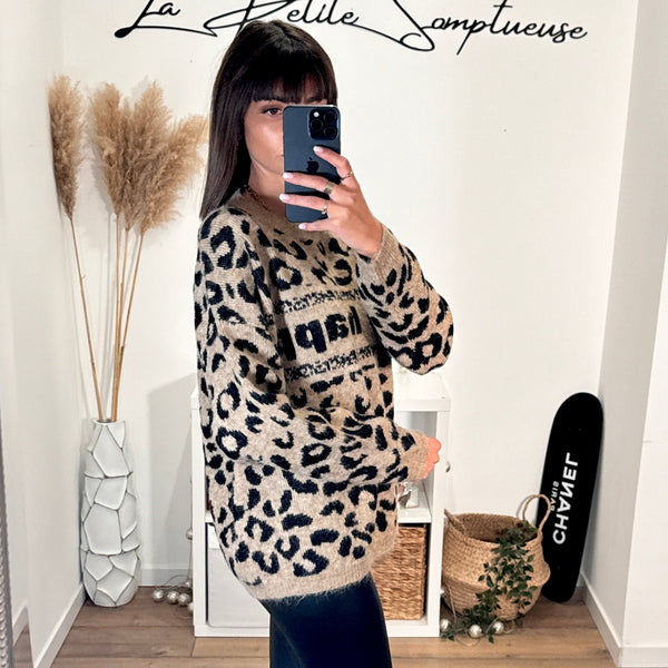 PULL LEOPARD VERY HAPPY - La Petite Somptueuse