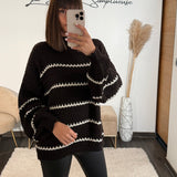 PULL MARRON LIGNE TESSY - La Petite Somptueuse