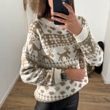 PULL NOEL BEIGE - La Petite Somptueuse