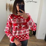 PULL NOEL ROUGE - La Petite Somptueuse