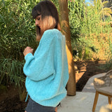 PULL NOEUD BLEU SOAN - La Petite Somptueuse