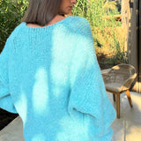 PULL NOEUD BLEU SOAN - La Petite Somptueuse