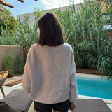 PULL NOEUD LILAS SOAN - La Petite Somptueuse