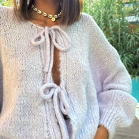 PULL NOEUD LILAS SOAN - La Petite Somptueuse