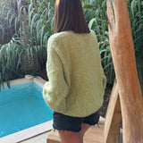 PULL NOEUD VERT SOAN - La Petite Somptueuse