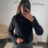 PULL NOIR CHANI - La Petite Somptueuse