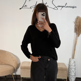 PULL NOIR DENA - La Petite Somptueuse