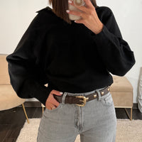 PULL NOIR GUSTAVE - La Petite Somptueuse