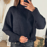 PULL NOIR SHINY - La Petite Somptueuse