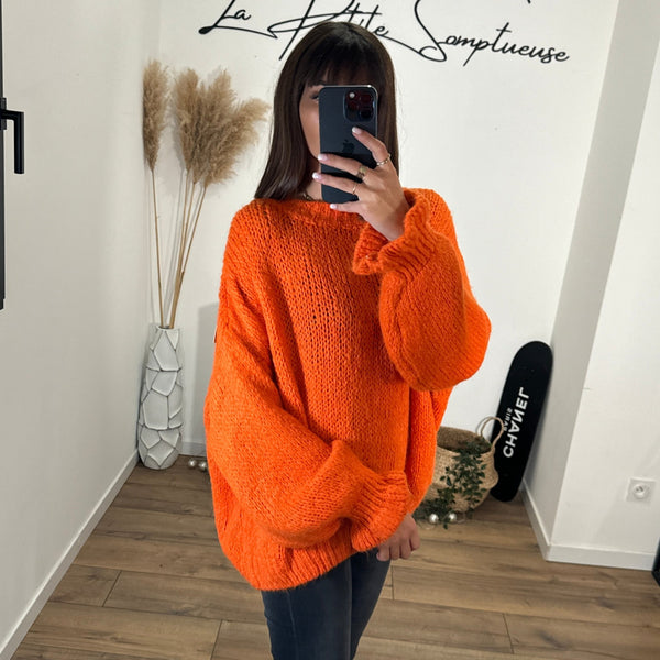 PULL ORANGE JOEY - La Petite Somptueuse