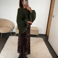 PULL OVERSIZE KAKI - La Petite Somptueuse