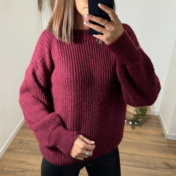 PULL PRUNE CHARLY - La Petite Somptueuse