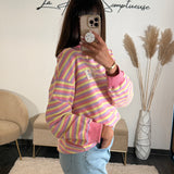 PULL RAYE JAUNE ET ROSE JOY - La Petite Somptueuse
