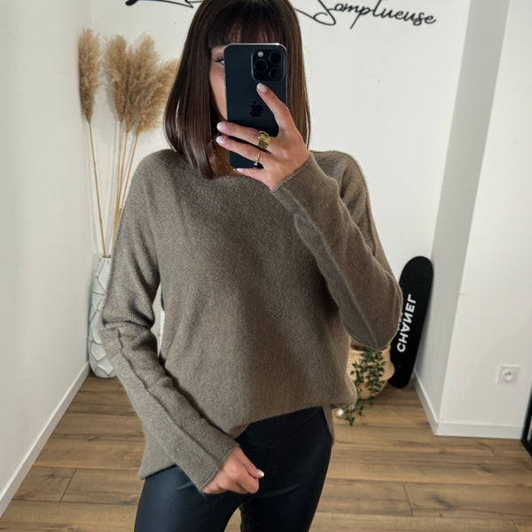 PULL TAUPE DIEGO - La Petite Somptueuse