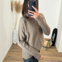 PULL TAUPE DIEGO - La Petite Somptueuse