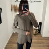 PULL TAUPE DIEGO - La Petite Somptueuse