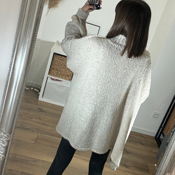 PULL TAUPE LOEIA - La Petite Somptueuse