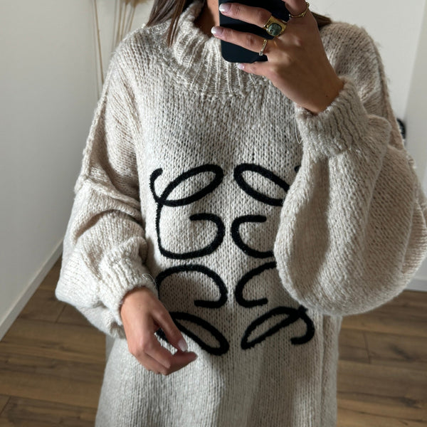 PULL TAUPE LOEIA - La Petite Somptueuse