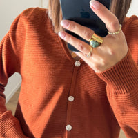 PULL TERRACOTTA ANNY - La Petite Somptueuse