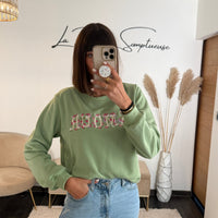 PULL VERT AMOUR - La Petite Somptueuse