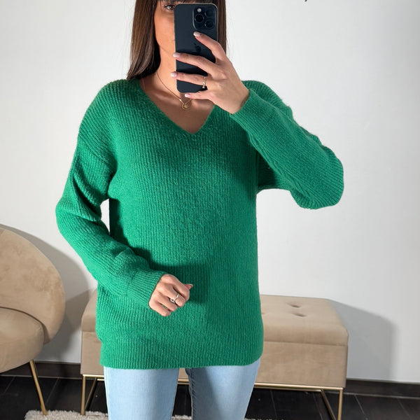 PULL VERT NINO - La Petite Somptueuse