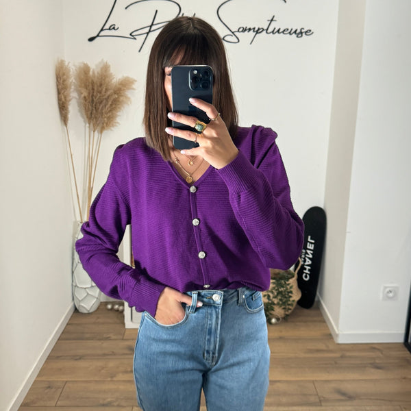 PULL VIOLET ANNY - La Petite Somptueuse