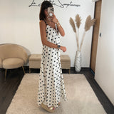 ROBE A POIS BLANCHE PENNY - La Petite Somptueuse