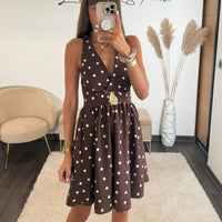 ROBE A POIS CHOCO ALINE - La Petite Somptueuse