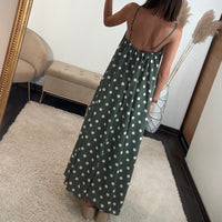 ROBE A POIS KAKI PENNY - La Petite Somptueuse