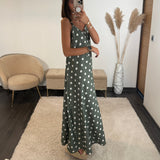ROBE A POIS KAKI PENNY - La Petite Somptueuse