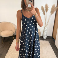 ROBE A POIS MARINE PENNY - La Petite Somptueuse