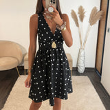 ROBE A POIS NOIR ALINE - La Petite Somptueuse