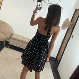 ROBE A POIS NOIR ALINE - La Petite Somptueuse