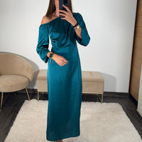ROBE ASYMETRIQUE BLEU EMMY - La Petite Somptueuse