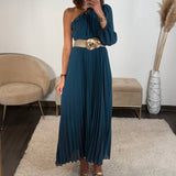 ROBE ASYMETRIQUE BLEUE PERRINE - La Petite Somptueuse