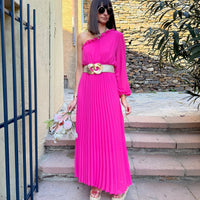 ROBE ASYMETRIQUE FUCHSIA PERRINE - La Petite Somptueuse