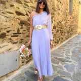 ROBE ASYMETRIQUE LILAS PERRINE - La Petite Somptueuse