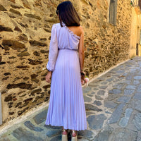 ROBE ASYMETRIQUE LILAS PERRINE - La Petite Somptueuse