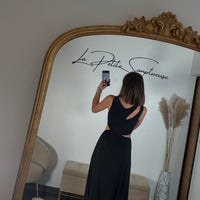 ROBE ASYMETRIQUE NOIR LOUISE - La Petite Somptueuse