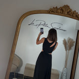 ROBE ASYMETRIQUE NOIR LOUISE - La Petite Somptueuse