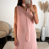 ROBE ASYMETRIQUE ROSE VALERIA - La Petite Somptueuse