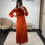 ROBE ASYMETRIQUE TERRACOTTA EMMY - La Petite Somptueuse