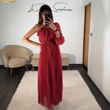 ROBE ASYMETRIQUE VIEUX ROSE PERRINE - La Petite Somptueuse