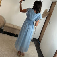 ROBE BABY BLEUE ALICIA - La Petite Somptueuse